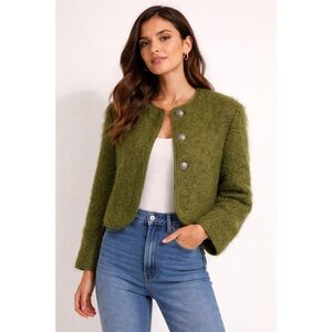 Berwin & Wolff Green Boiled Wool Jacket Vintage Austrian Loden L